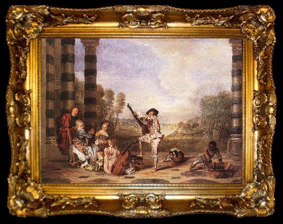 framed  WATTEAU, Antoine Les Charmes de la Vie, ta009-2